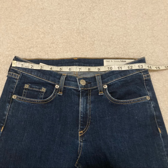 Rag & Bone Stevie ankle tie Capri dark blue jeans - Picture 9 of 13